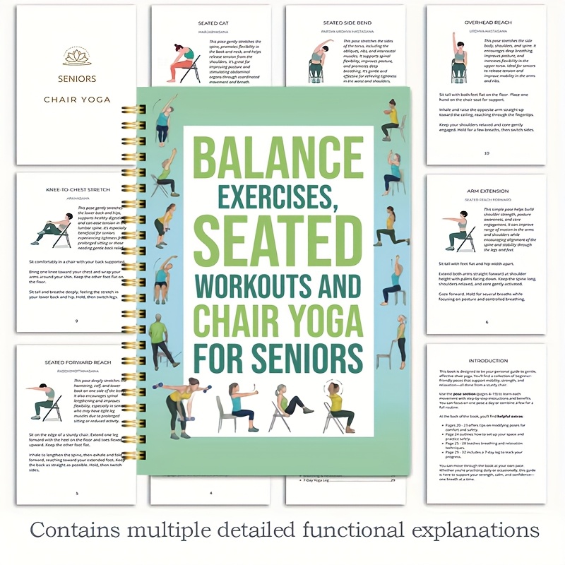 Yoga Fitness Journal - Chair Yoga Exercise Notebook For Seniors