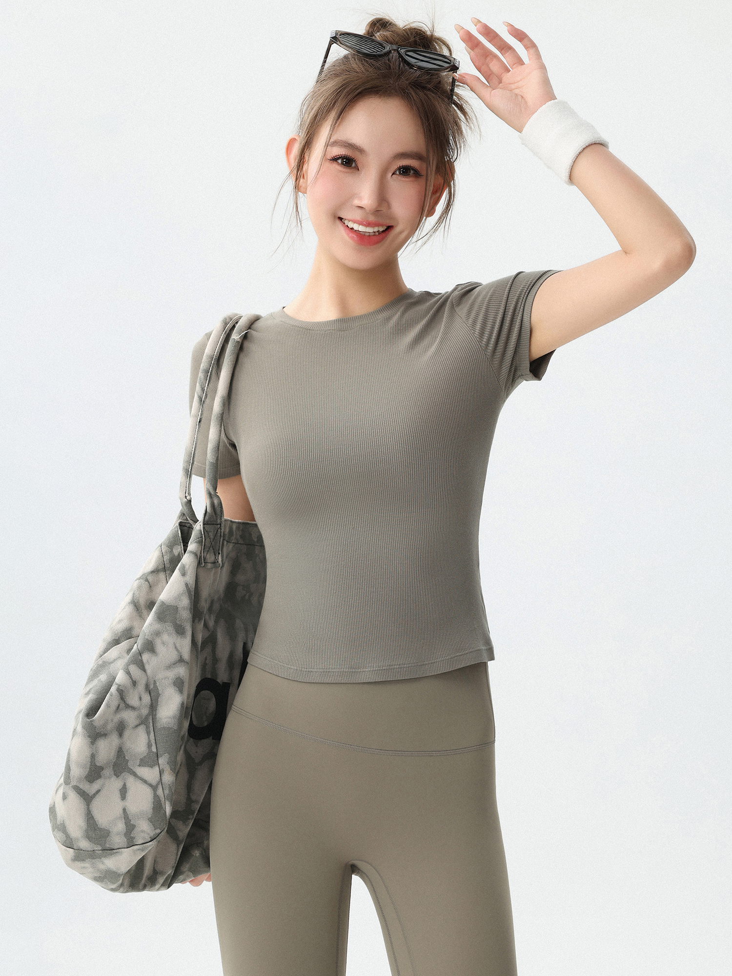 Yoga Fitness Exercises - Women's Yoga Sportswear round Neck High