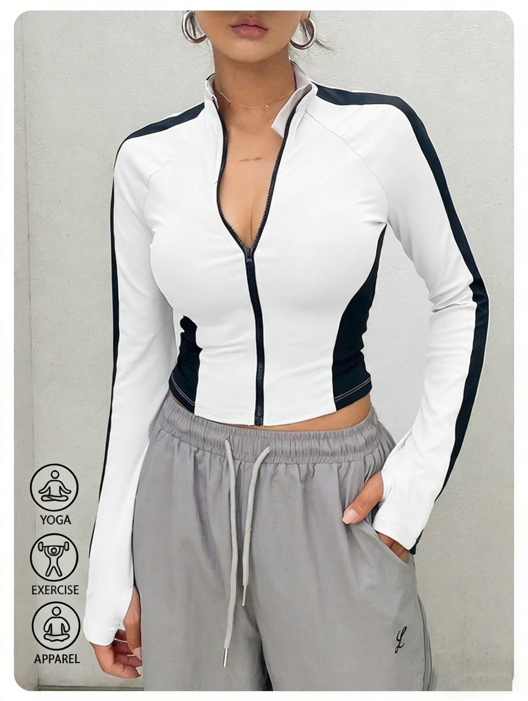 Yoga For Fitness - Yoga Clothes Stand Up Collar Jacket