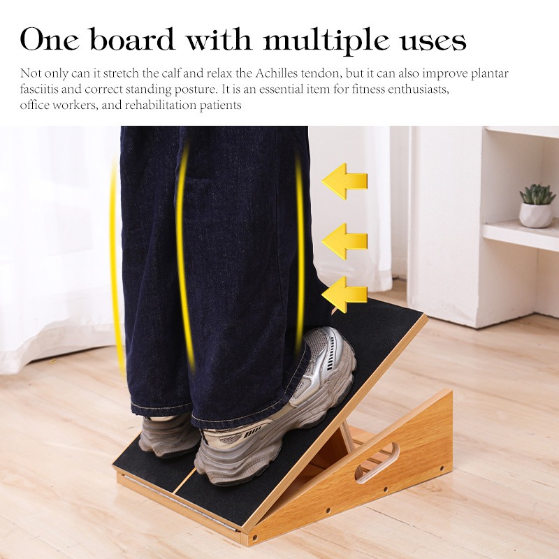 Yoga Fitness Trainer - Adjustable Wooden Balance Stretch Board Muscle