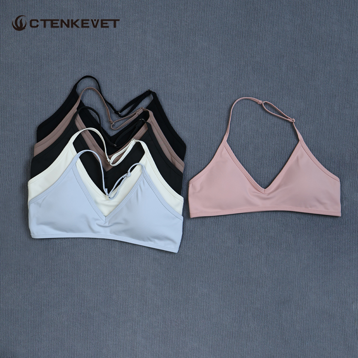 Yoga Mat For Fitness - Women's Summer Halter Neck Padded Sports