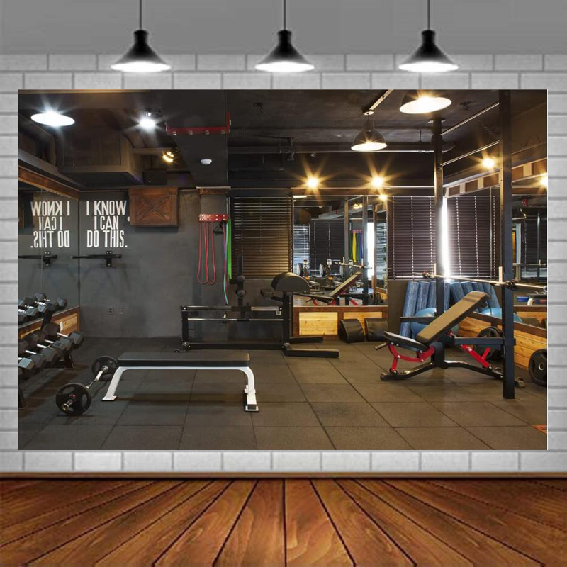Yoga Fitness Videos Free - Gym Photography Backdrop Fitness Party Decoration
