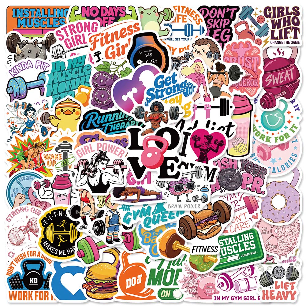 Yoga Fitness Journal - 60 Pcs Yoga Fitness Lifestyle Stickers