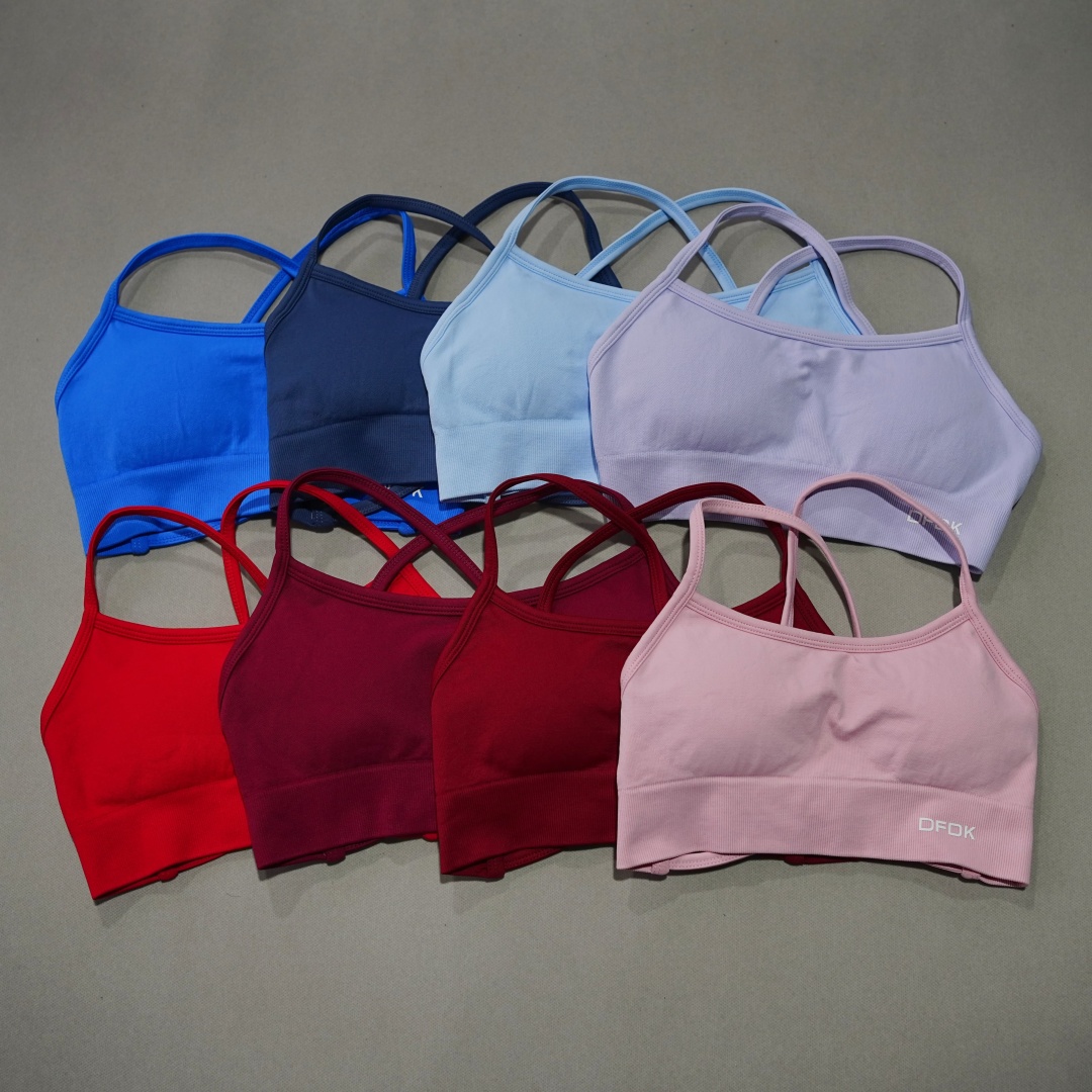 Yoga Mat For Fitness - DFDK Ribbed Seamless Cross Back Yoga