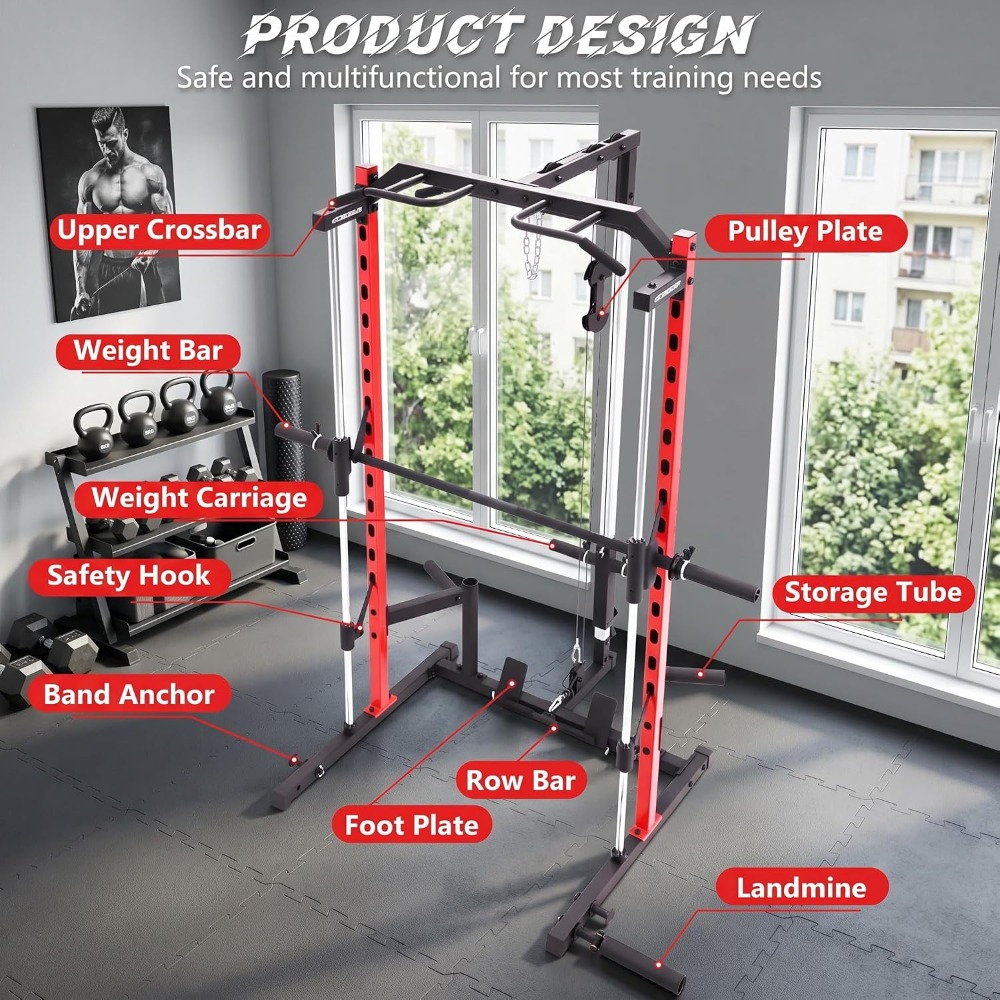 All-in-One Smith Machine Power - Lat Pulldown Bar review and price