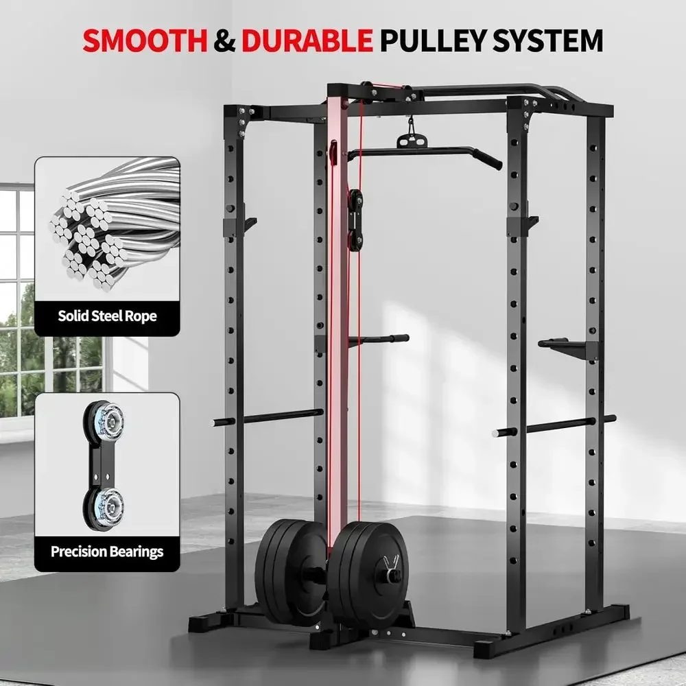 2000LBS Capacity Power Rack wi - Lat Pulldown Bar review and price