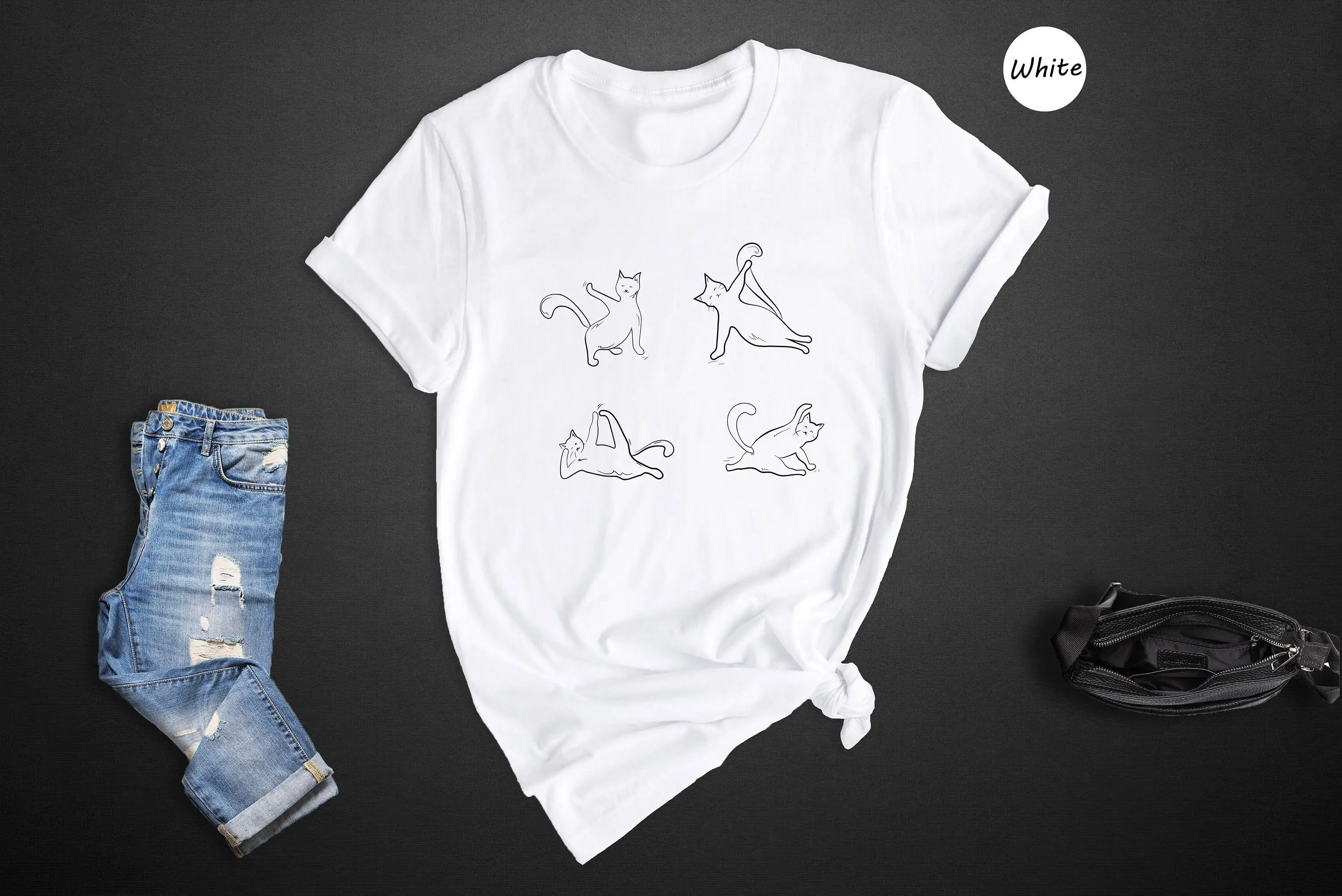 Yoga CaT T Shirt Workout Funny - Yoga Fitness Exercises review and price