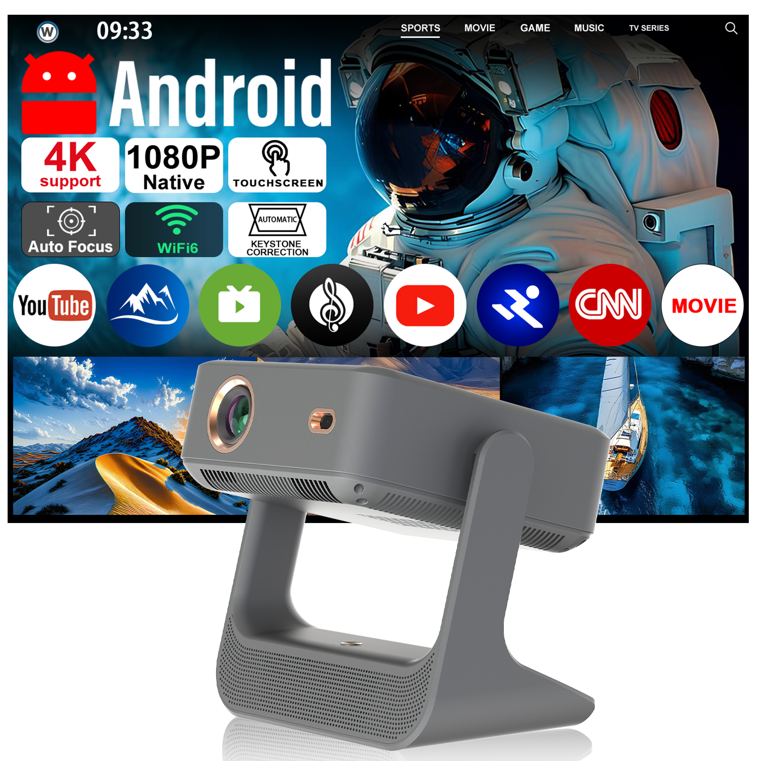 3-in-1 Tablet Projector Speake - Yoga Fitness Videos Free review and price