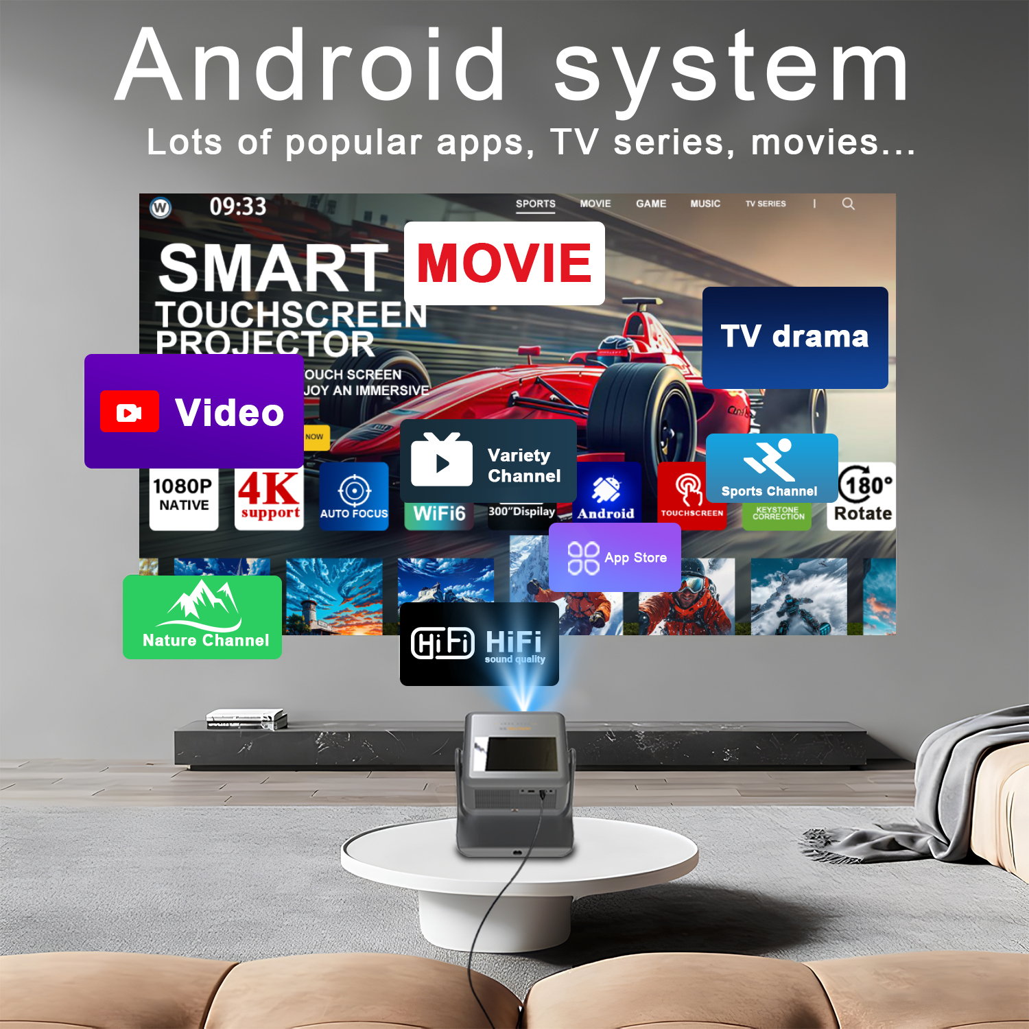 3-in-1 Tablet Projector Speake - Yoga Fitness Videos Free review and price