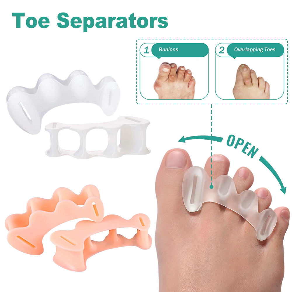 1Pair Gel Hard Silicone Toe Fi - Yoga Toe Separator review and price