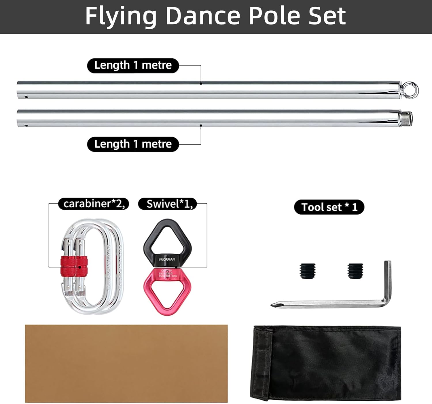 Aerial Flying Dance Pole 2M 36 - Yoga Fitness Spinning review and price