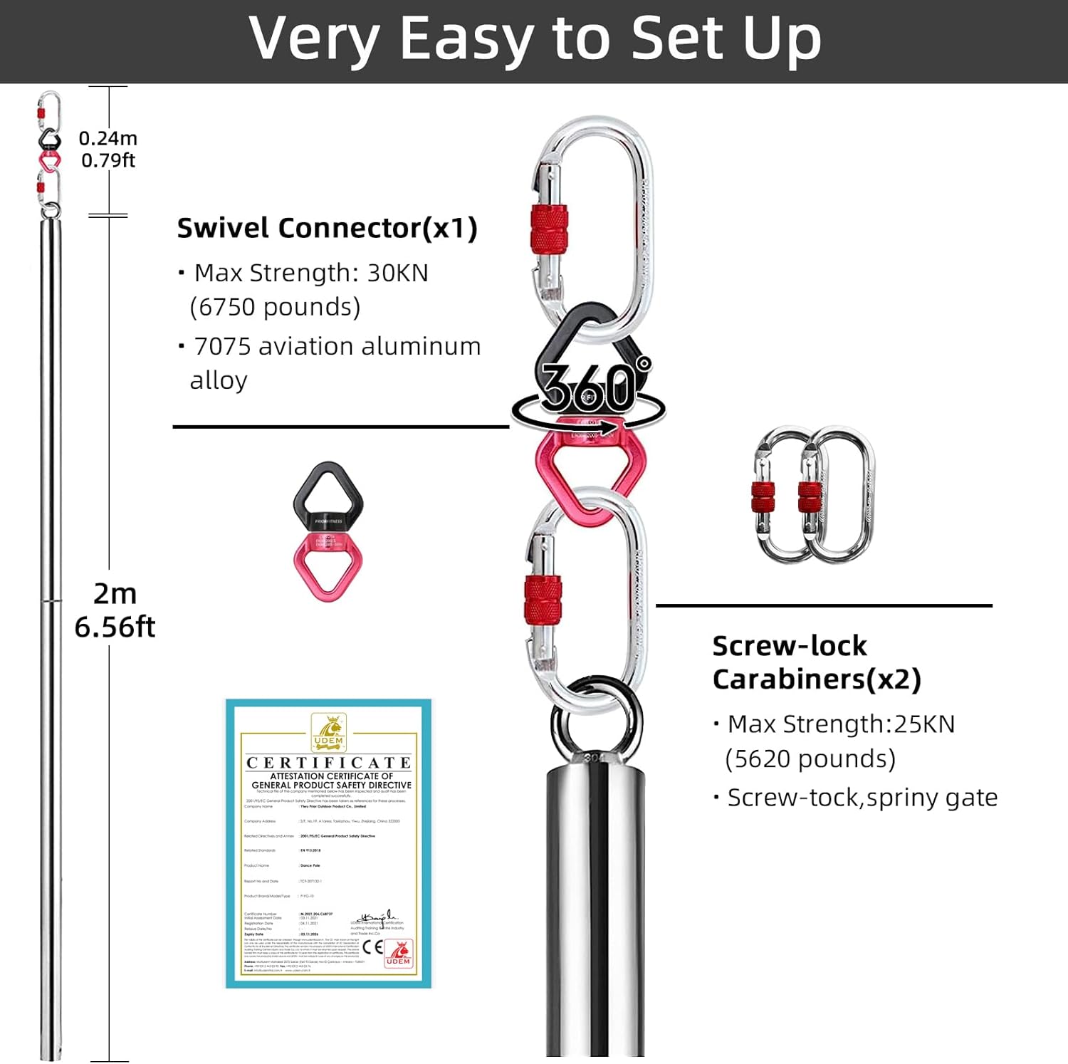 Aerial Flying Dance Pole 2M 36 - Yoga Fitness Spinning review and price
