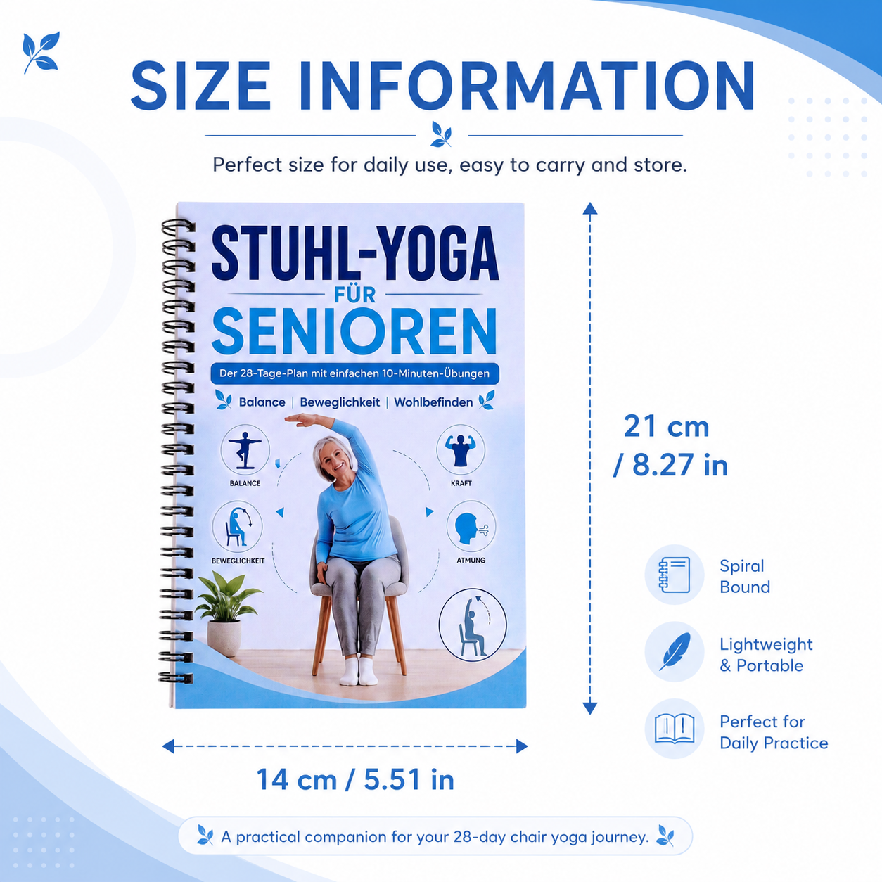 Illustrated Chair Yoga Workout - Yoga Fitness Journal review and price