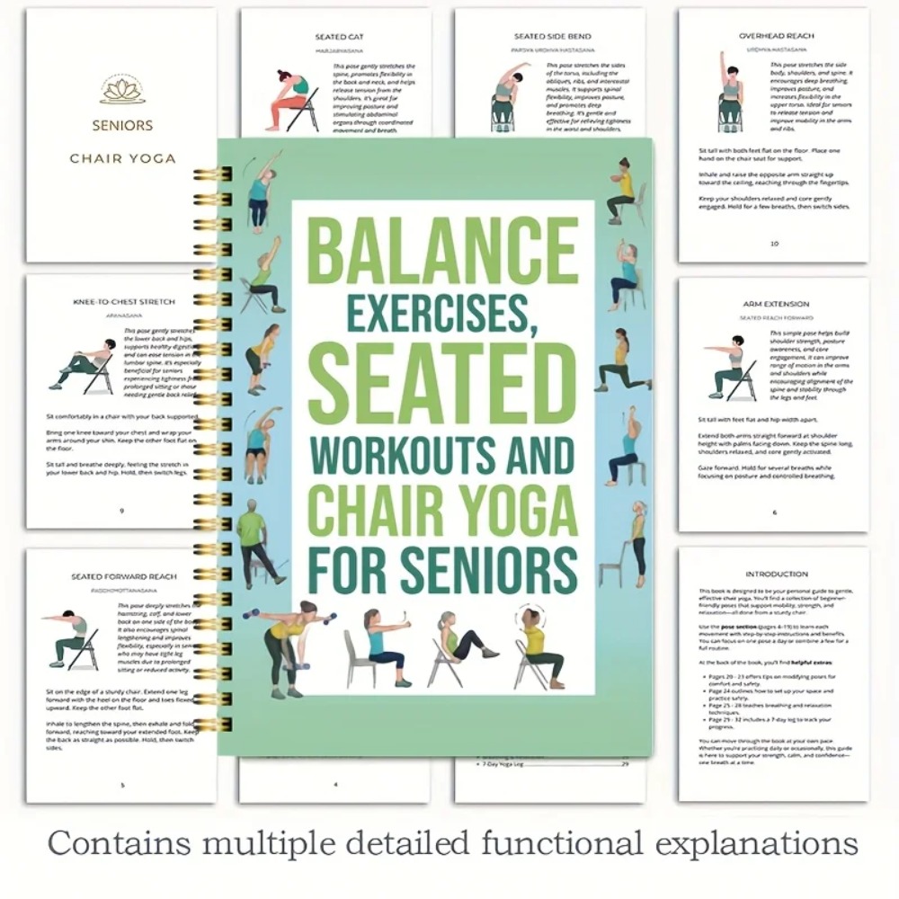 Chair Yoga Exercise Notebook F - Yoga Fitness Journal review and price
