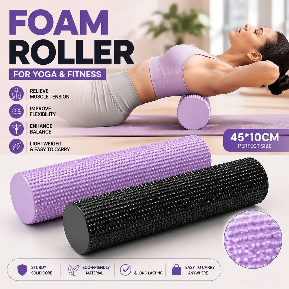 EVA High Density Yoga Foam Rol - Yoga Fitness Exercises review and price