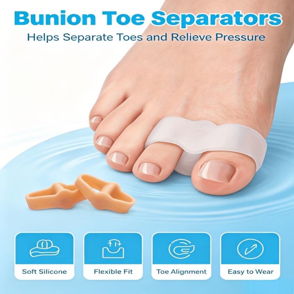 9-Piece Soft Silicone Toe Sepa - Yoga Toe Separator review and price