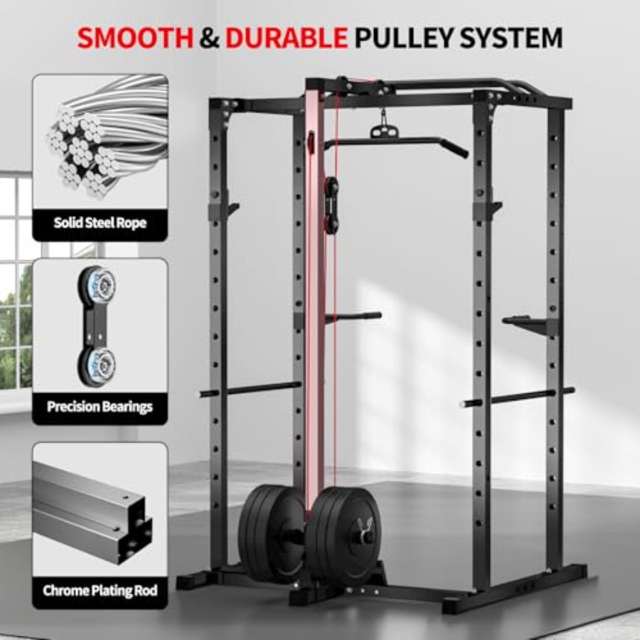 Home gym power rack with LAT p - Lat Pulldown Bar review and price