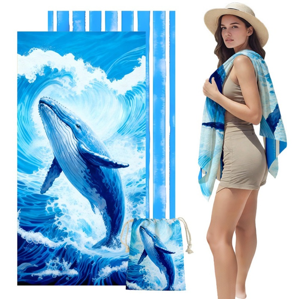 Fish Tail Print Beach Towels a - Yoga Mat For Fitness review and price