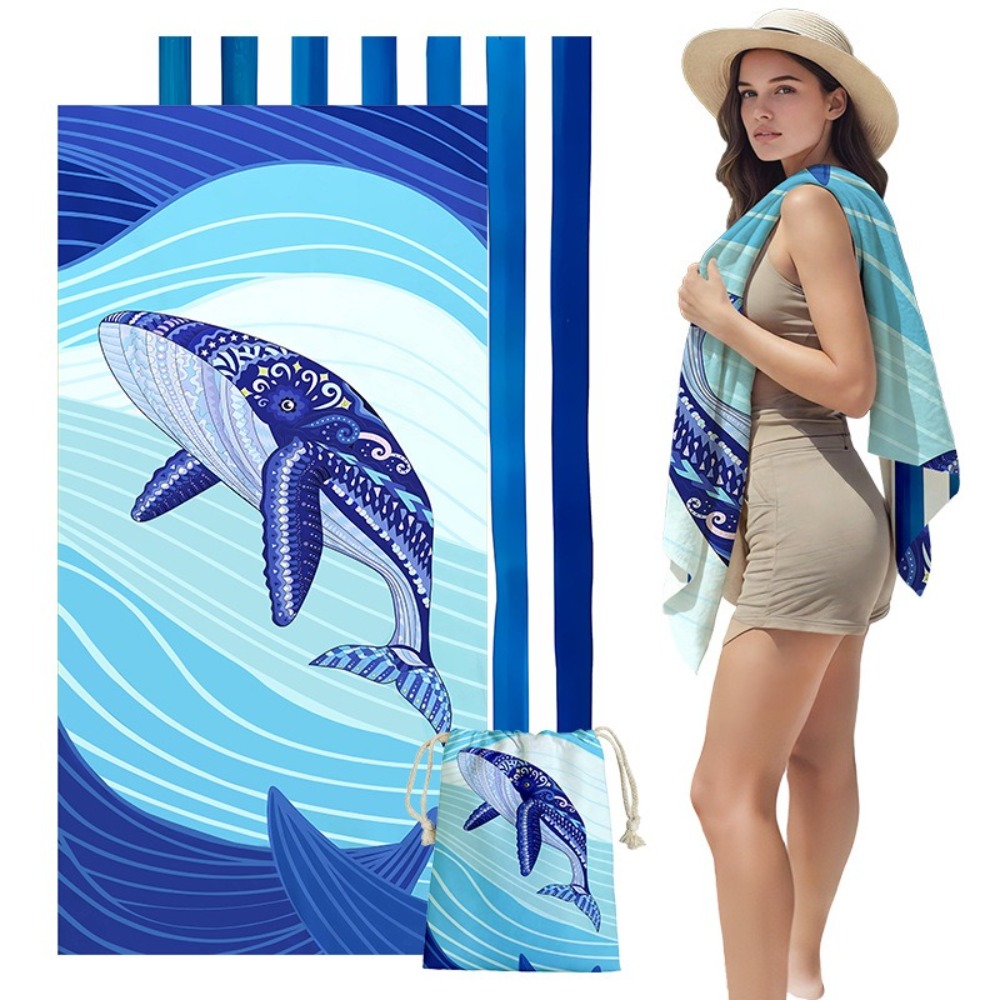 Fish Tail Print Beach Towels a - Yoga Mat For Fitness review and price
