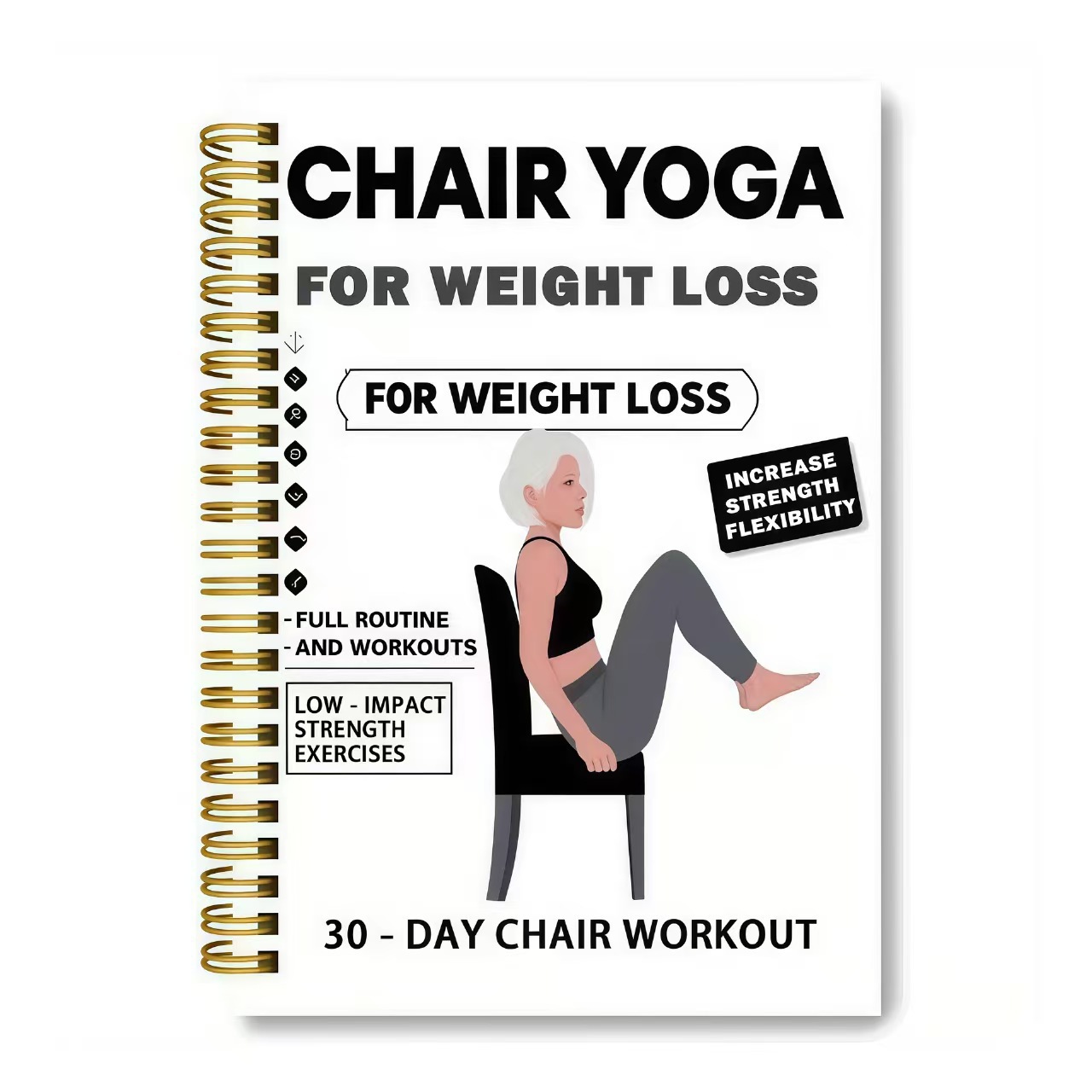 Chair Yoga Exercise Notebook F - Yoga Fitness Journal review and price