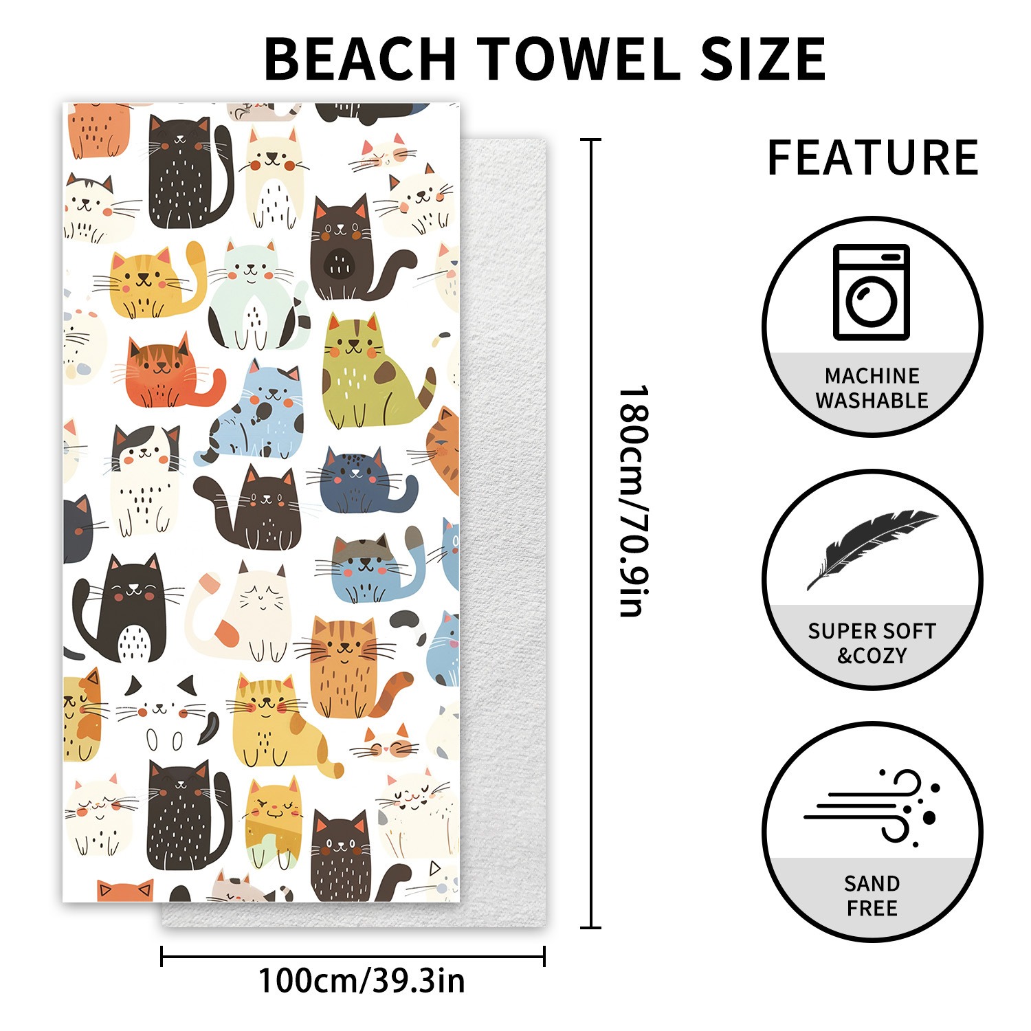 1PC Large Size Beach Blanket M - Yoga Mat For Fitness review and price